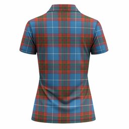 Spalding Tartan Crest Women Polo Shirt Ferocious Lion Style