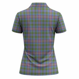 Ralston Tartan Crest Women Polo Shirt Ferocious Lion Style