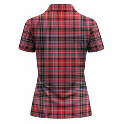 Udny Tartan Crest Women Polo Shirt Ferocious Lion Style