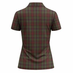 Tennant Tartan Crest Women Polo Shirt Ferocious Lion Style