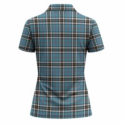 Thompson (Thomson) Tartan Crest Women Polo Shirt Ferocious Lion Style