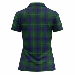 Oliphant Tartan Crest Women Polo Shirt Ferocious Lion Style