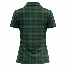 Cranstoun (Cranston) Tartan Crest Women Polo Shirt Ferocious Lion Style