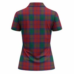 Auchinleck (Affleck) Tartan Crest Women Polo Shirt Ferocious Lion Style