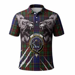 Beattie (Beatty) Tartan Crest Polo Shirt Ferocious Lion Style