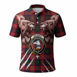 Belshes (Belsches) Tartan Crest Polo Shirt Ferocious Lion Style