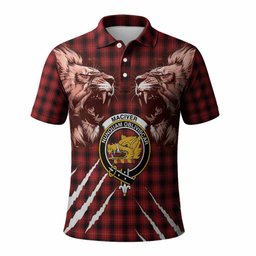 MacIver (McIver) Tartan Crest Polo Shirt Ferocious Lion Style