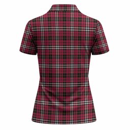 Little Tartan Crest Women Polo Shirt Ferocious Lion Style
