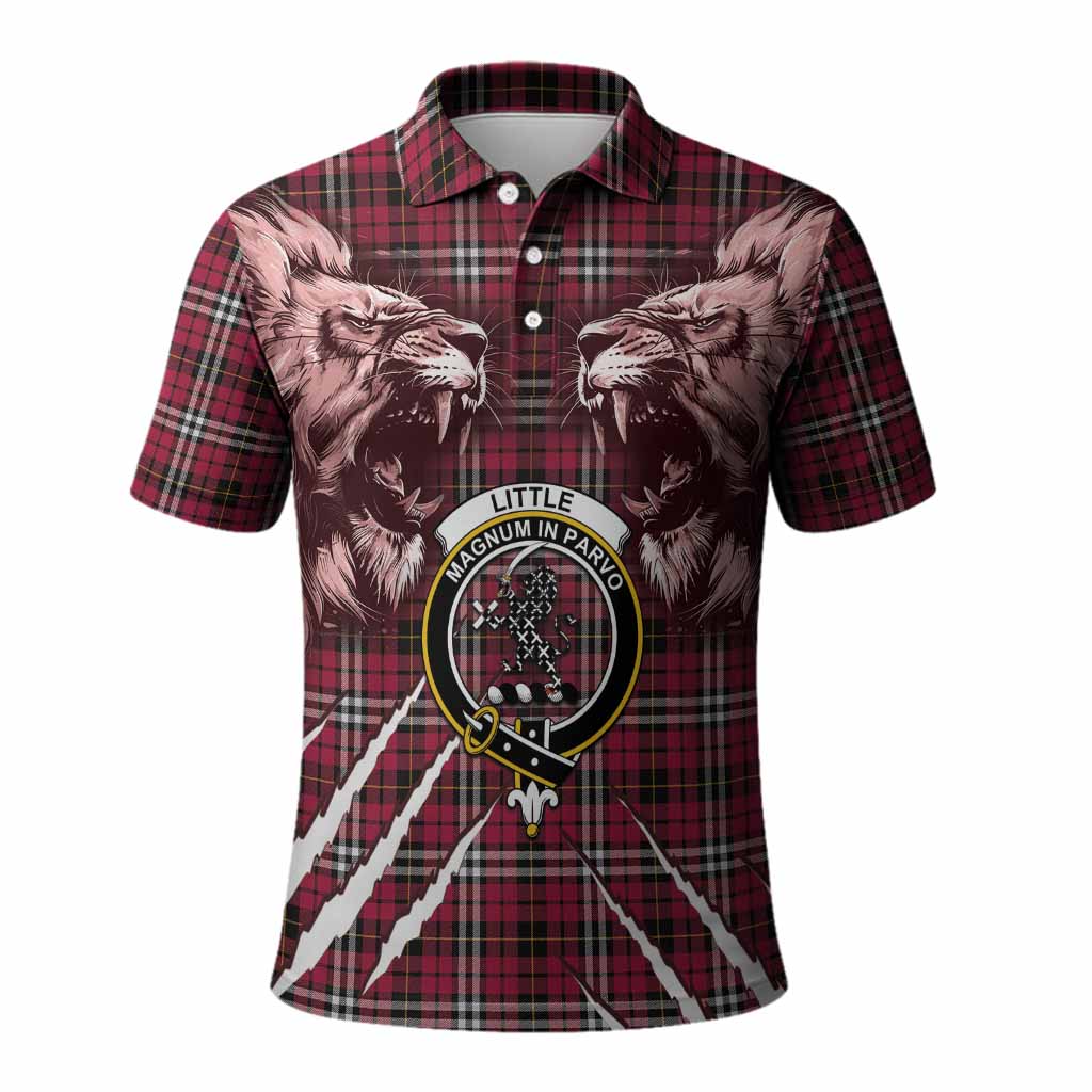 Little Tartan Crest Polo Shirt Ferocious Lion Style