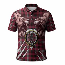Little Tartan Crest Polo Shirt Ferocious Lion Style