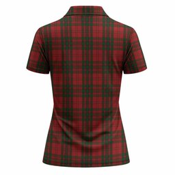 Livingstone (Livingston) Tartan Crest Women Polo Shirt Ferocious Lion Style