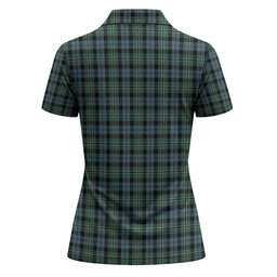 Melville Tartan Crest Women Polo Shirt Ferocious Lion Style