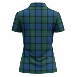 MacThomas (McThomas) Tartan Crest Women Polo Shirt Ferocious Lion Style