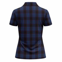 Home (Hume) Tartan Crest Women Polo Shirt Ferocious Lion Style
