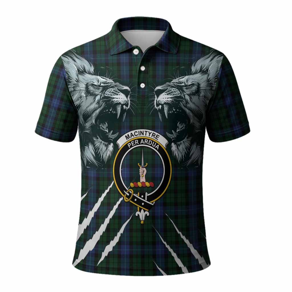 MacIntyre (McIntyre) Tartan Crest Polo Shirt Ferocious Lion Style