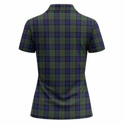 MacLaren (McLaren) Tartan Crest Women Polo Shirt Ferocious Lion Style