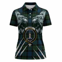 MacKay (McKay) Tartan Crest Women Polo Shirt Ferocious Lion Style