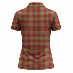 Scrymgeour Tartan Crest Women Polo Shirt Ferocious Lion Style