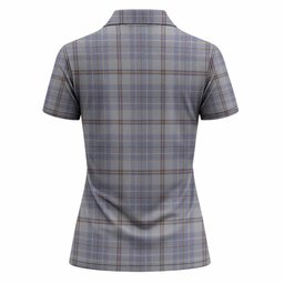 Tweedie Tartan Crest Women Polo Shirt Ferocious Lion Style