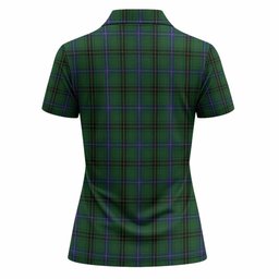 Mackenzie (Mckenzie) Tartan Crest Women Polo Shirt Ferocious Lion Style