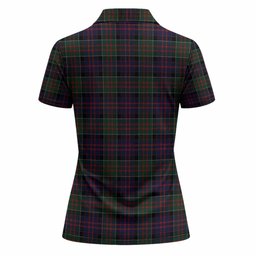 MacDonald (McDonald) of Clanranald Tartan Crest Women Polo Shirt Ferocious Lion Style