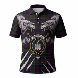MacDonald (McDonald) of Clanranald Tartan Crest Polo Shirt Ferocious Lion Style