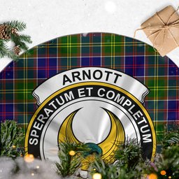 Arnott Tartan Christmas Tree Skirt with Family Crest