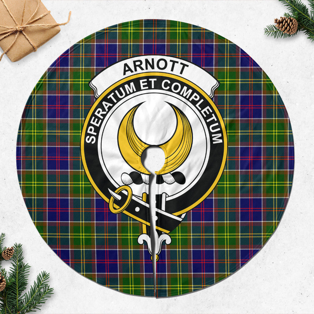 Arnott Tartan Christmas Tree Skirt with Family Crest