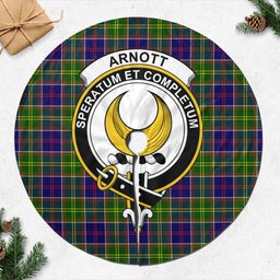 Arnott Tartan Christmas Tree Skirt with Family Crest