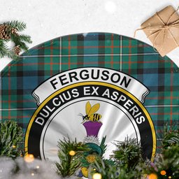 Ferguson (Fergusson) Tartan Christmas Tree Skirt with Family Crest