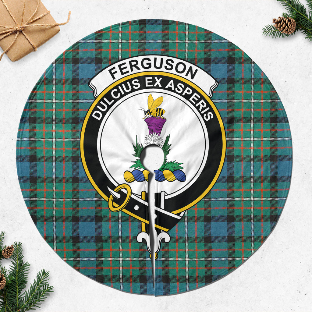 Ferguson (Fergusson) Tartan Christmas Tree Skirt with Family Crest