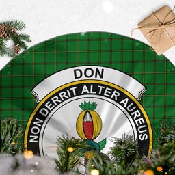 Don Tartan Christmas Tree Skirt with Family Crest