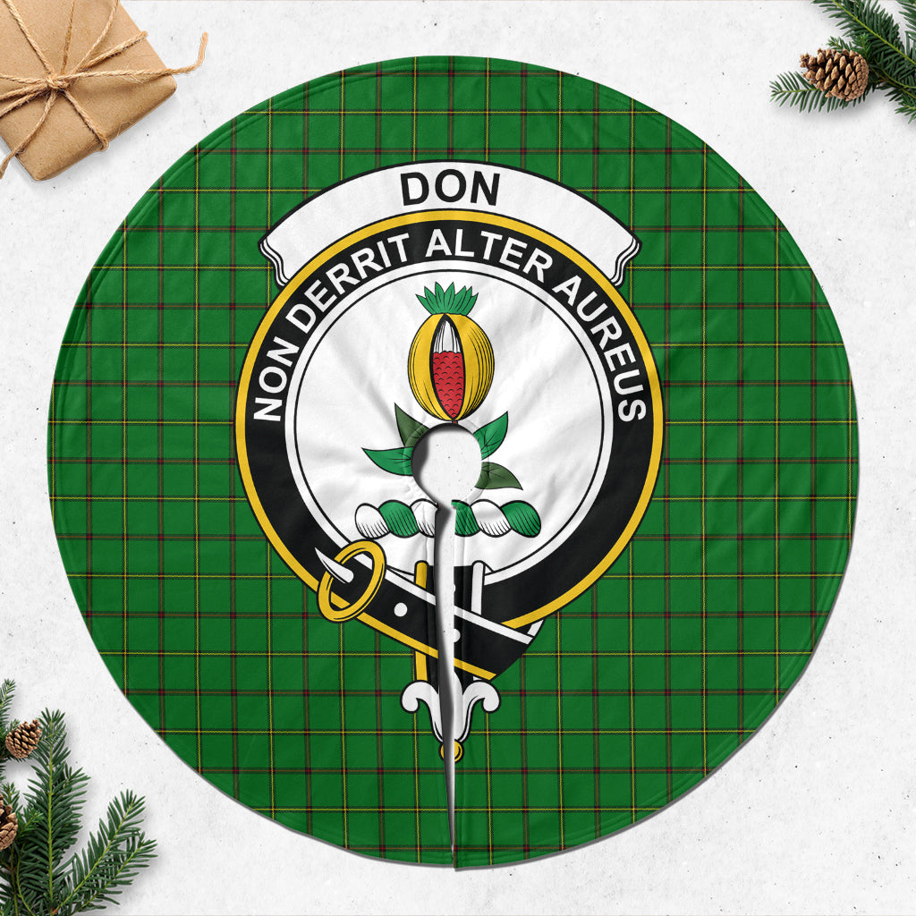 Don Tartan Christmas Tree Skirt with Family Crest