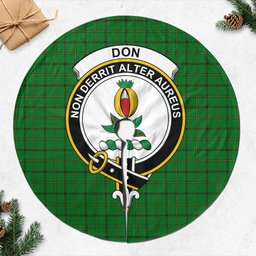 Don Tartan Christmas Tree Skirt with Family Crest