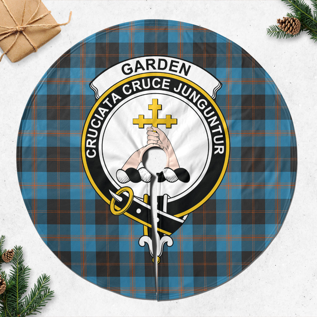 Garden (Gardyne) Tartan Christmas Tree Skirt with Family Crest