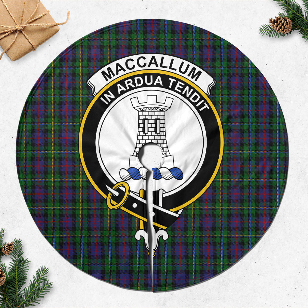 MacCallum (McCallum) Tartan Christmas Tree Skirt with Family Crest