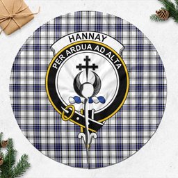 Hannay Tartan Christmas Tree Skirt with Family Crest