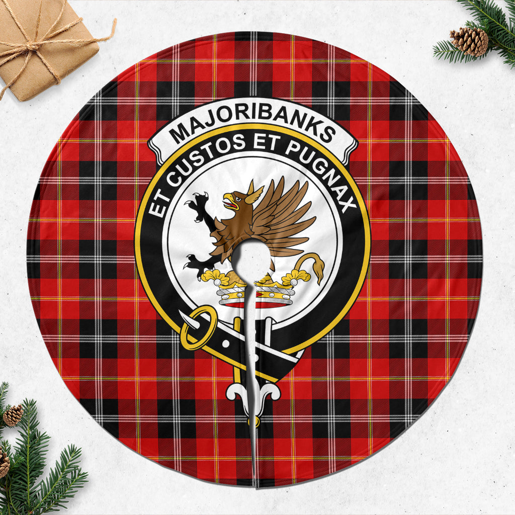 Majoribanks Tartan Christmas Tree Skirt with Family Crest