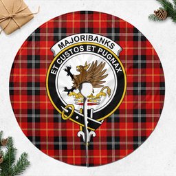Majoribanks Tartan Christmas Tree Skirt with Family Crest