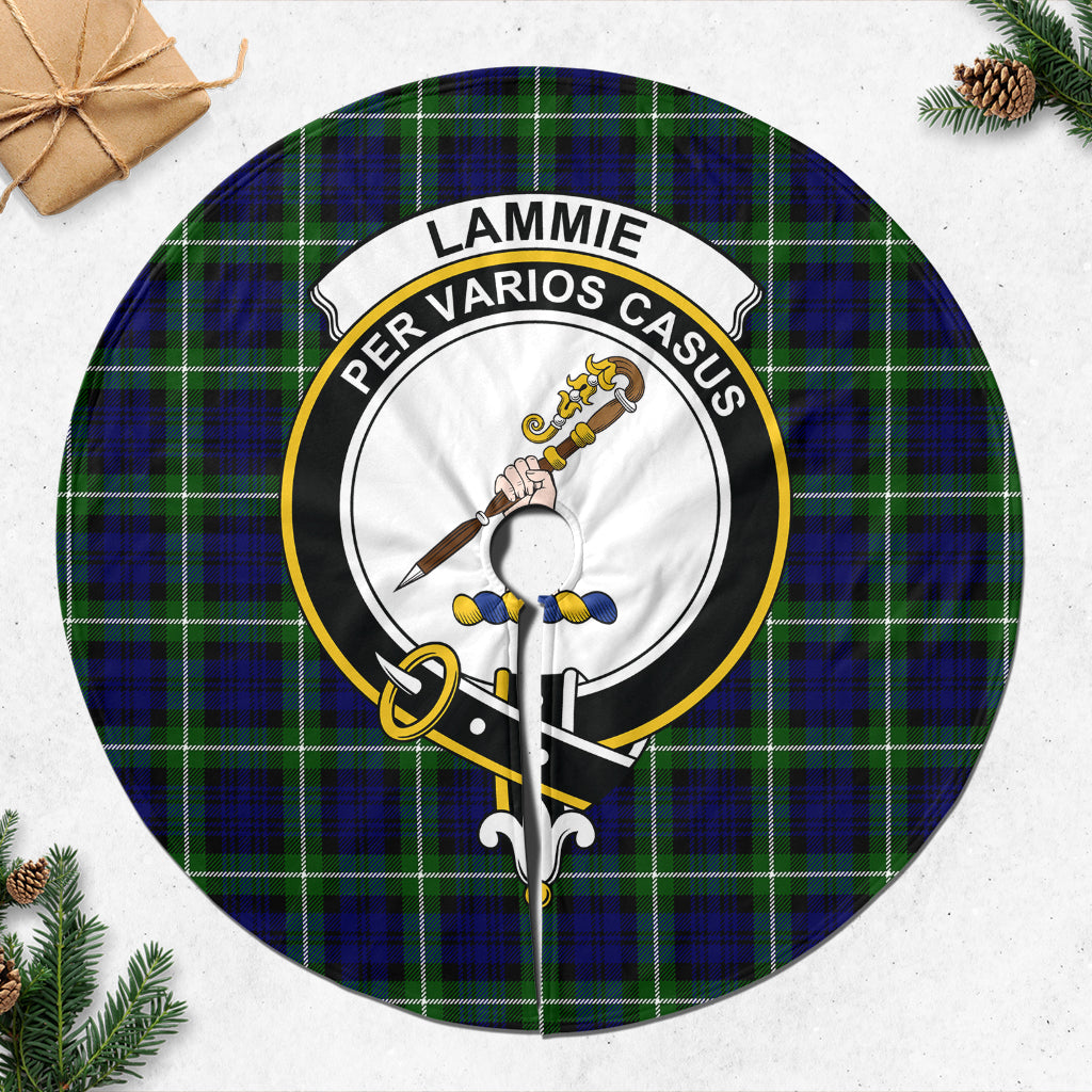 Lammie Tartan Christmas Tree Skirt with Family Crest