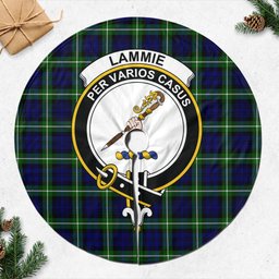 Lammie Tartan Christmas Tree Skirt with Family Crest