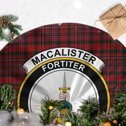 MacAlister (McAlister) Tartan Christmas Tree Skirt with Family Crest