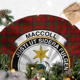 MacColl (McColl) Tartan Christmas Tree Skirt with Family Crest