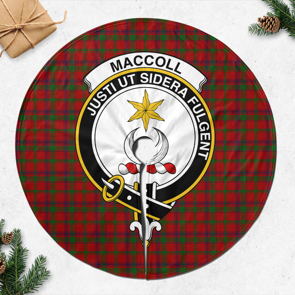 MacColl (McColl) Tartan Christmas Tree Skirt with Family Crest