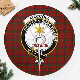MacColl (McColl) Tartan Christmas Tree Skirt with Family Crest