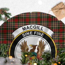 MacGill (MakGill) Tartan Christmas Tree Skirt with Family Crest