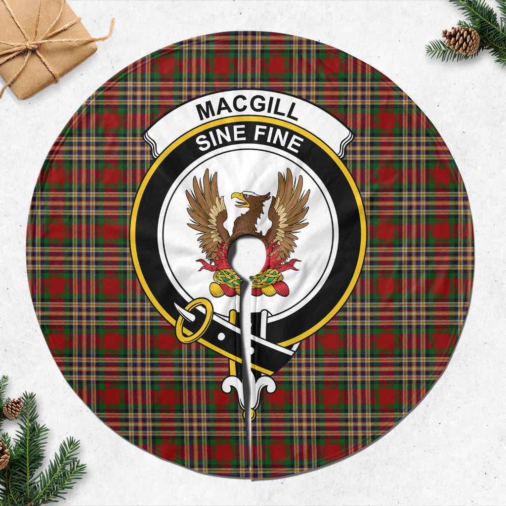 MacGill (MakGill) Tartan Christmas Tree Skirt with Family Crest