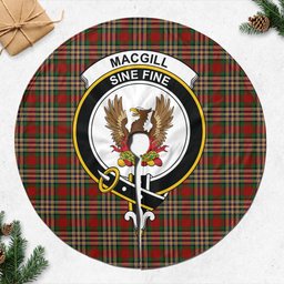 MacGill (MakGill) Tartan Christmas Tree Skirt with Family Crest
