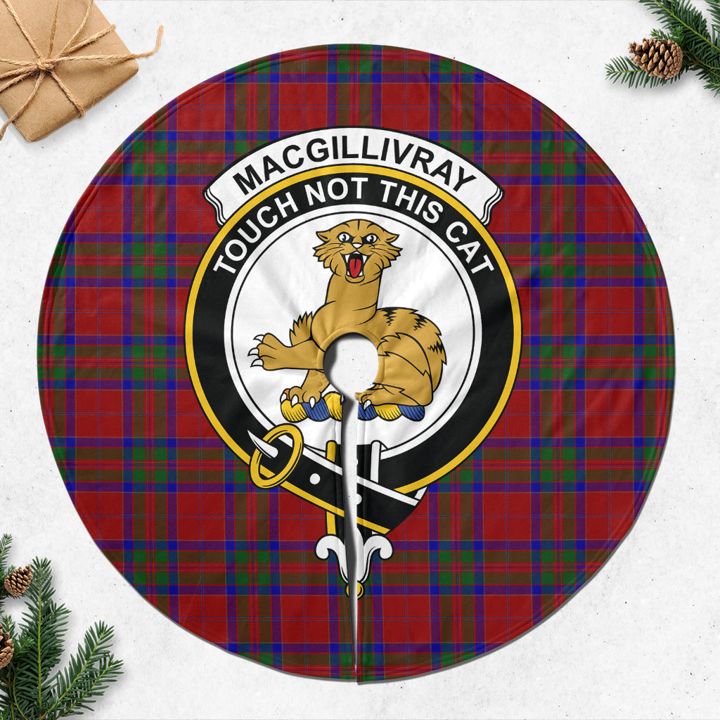 MacGillivray (McGillivray) Tartan Christmas Tree Skirt with Family Crest