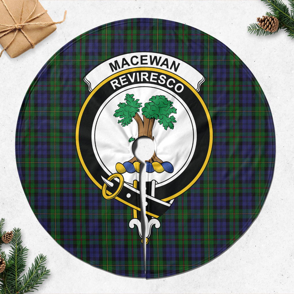 MacEwan (MacEwen) Tartan Christmas Tree Skirt with Family Crest